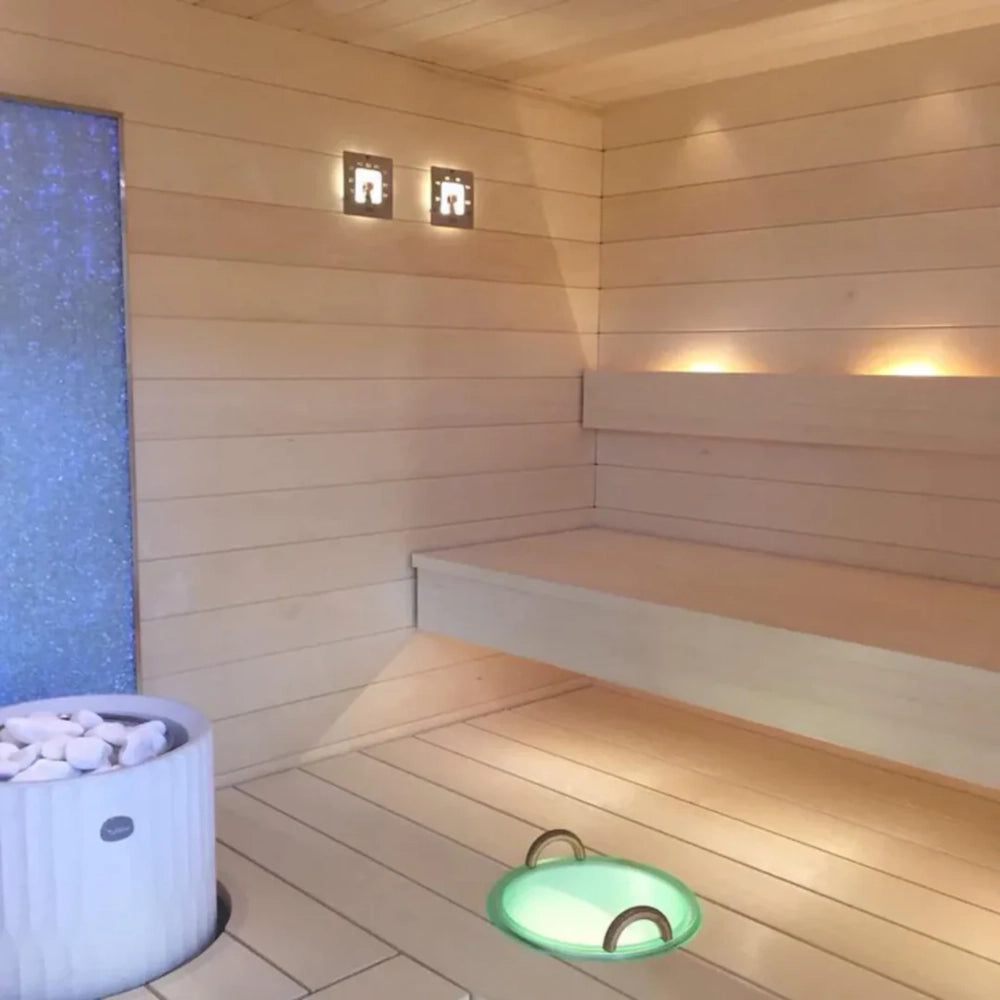 Glow LED Illuminated Water Bowl with wooden handles